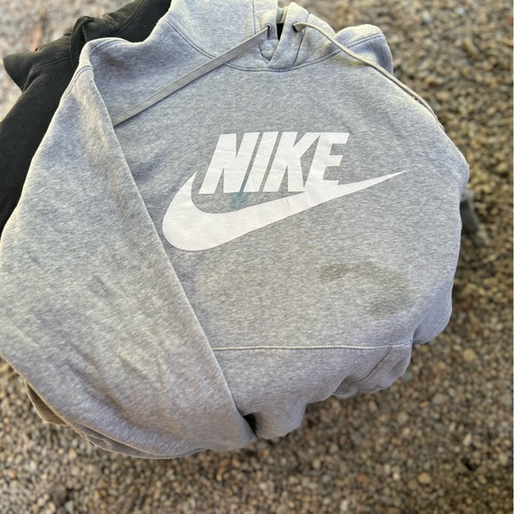 2 Men’s Medium Nike hoodies. Both have stains but no holes. - Picture 2 of 2